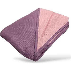 GX GARGIX Trapuntino Copriletto Trapuntato Primaverile Bicolore Double Face Leggero (Tem-9, MATRIMONIALE)