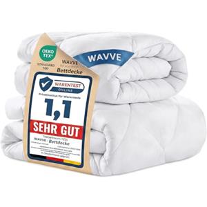 WAVVE Piumino Letto Matrimoniale 4 Stagioni 240x260 cm, Set Piumino Estivo 150gsm 260x240 + Primaverile/Autunnale 300gsm 240 x 260 = Piumone Invernale Caldissimo 450gsm, Bianco