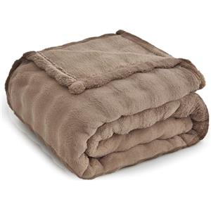 Topfinel Plaid Matrimoniale,Coperta Pile Termica Pelosa Morbida,Calda e Confortevole,OEKO-TEX,Adatta per Neonato, Cani e Gatto, da Usare su Fivano, Letto o Durante il Picnic, Marrone,150 x 200 CM