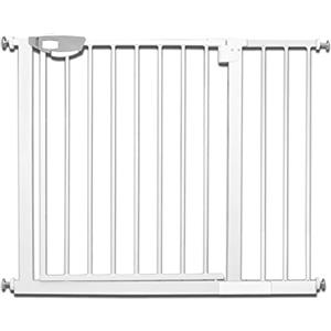 Froadp Cancelletto di Sicurezza per Bambini e Animali, Barriera di Protezione della Porta per Cani, Cancello Senza Trapano, Porta Grata per Bambino, Cancelletti Interni(Bianco, 95-105cm)