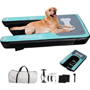 JYMRYLQ Cani rampa per cani gonfiabile rampa per cani piscina 150x100cm Cane Nautica per cani Gatti fino a 100kg Lago Fiume