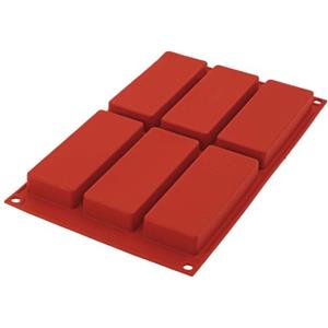 Silikomart Stampo in Silicone n. 6 Mattoni Sottili e Poco Profondi, Terracotta, x-large