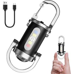 flintronic Mini Torcia Portachiavi, IPX4 Impermeabili Mini Torcia Led, Ricaricabile USB Portachiavi Torcie Luce, Torcie Bambini per Attività All'aperto, Campeggio, Escursionismo, Regalo