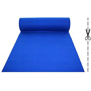Olivo Tappeti OLIVO.Shop | Tappeto passatoia Blu Nuziale Natalizio per Matrimonio Cerimonia Evento Negozi, Tappeto Lungo e Stretto, Tappeto passatoia per Eventi 12 Formati ROPAS (1 Metro)