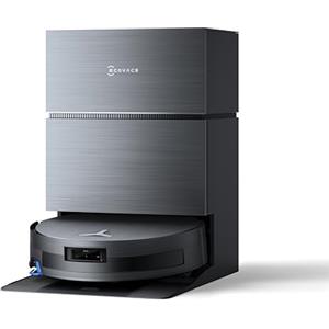 ECOVACS DEEBOT X11 Pro OMNI Robot Aspirapolvere Lavapavimenti con Stazione Pulizia, Aspirazione 19500Pa, OZMO ROLLER 2.0, TruEdge 3.0, Ascensione massima di 4 cm, ZeroTangle 3.0, Tecnologia PowerBoost