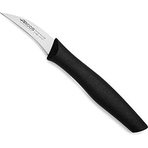 Arcos Coltello da Cucina Paring 2 pollici in Acciaio Inossidabile, Coltello da Cucina Professionale per Tagliare, Pelare e Pulire il Cibo, Manico Ergonomico, Lama da 60 mm, Serie Nova, Colore Nero