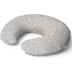 Niimo Cuscino Allattamento - OEKO-TEX® Standard 100, Cuscino per Allattamento Neonato, Rivestimento in 100% Cotone, Fodera Removibile, Interno in Poliestere Siliconato, 100% Lavabile