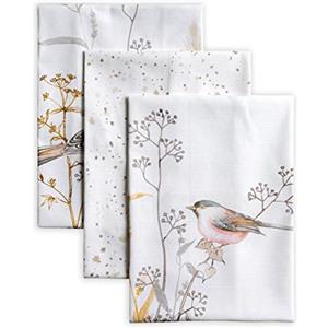Maison d' Hermine Medow Florals-Beige Set di 3 asciugamani da cucina Multi-Purpose | Asciugamani da bar | Primavera/Estate (50 cm x 70 cm)