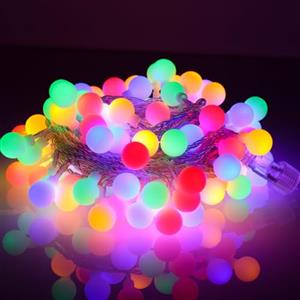 Luccika Home Catena Luminosa LED, Sfere Decorative 2 cm, 10 Metri, 8 Giochi di Luce, Telecomando, Timer, IP44 Interno/Esterno (Multicolore)