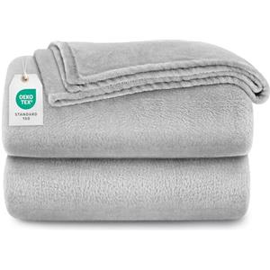 berssen Coperta Plaid - 150 x 200 CM - Grigio Chiaro Winter Blanket - Coperta Divano, Morbida, Accogliente, Nessun Odore, Lavabile in Lavatrice, Adatto per l'Autunno e l'Inverno, Antistatico