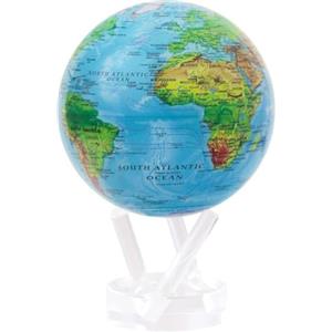 MOVA Globes Blu Oceano con Mappa in Rilievo Signature (6") | Mappamondo Auto-Rotante a Energia Luminosa |Silenzioso, Senza Batterie né Fili |Decorazione da Scrivania o Idea Regalo Globo Spazio