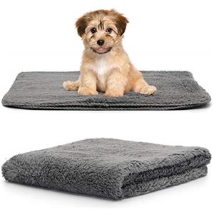 Snug Rug, Raffinata coperta per animali domestici in soffice pile Sherpa, morbida e calda, per cani e gatti, lavabile, per auto, divano, letto (small, 88 x 60 cm, grigio ardesia)