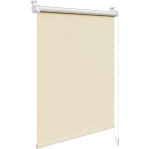 WOLTU Tenda a Rullo Interni Oscurante Klemmfix senza Fori 90 x 210 cm Beige, Tenda Avvolgibile Oscurante per Protezione Solare con Morsetti e Catene per Finestre e Porte