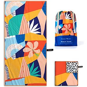 OCOOPA Microfibra Telo Mare XXL, Asciugatura Rapida, Telo da Bagno Leggero e Compatto, Super Assorbente, Asciugamano da Bagno Senza Sabbia per Uomini e Donne, Grande 178 * 80cm