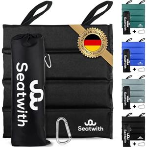 Seatwith Cuscino da Stadio Pieghevole (35x35cm) - Campeggio Poggiapiedi Piscina Con Borsa Trasporto e Moschettone