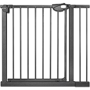 Froadp Cancelletto di Sicurezza per Bambini e Animali, Barriera di Protezione della Porta per Cani, Cancello per Scale Senza Trapano, Porta Grata per Bambino, Cancelletti Interni(Nero, 85-95cm)