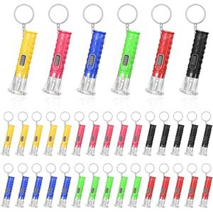 flintronic 30 Pezzi Mini Torcia Portachiavi, 6 Colori Mini Torcia Led, Portachiavi Torce Luce, Torcie Bambini per Attività All'aperto, Campeggio, Escursionismo, Regalo