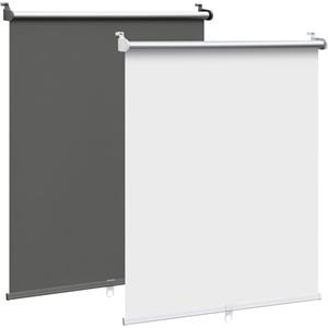 WOLTU Tenda a Rullo per Interni, Klemmfix Senza Forare con Morsetti, Tenda Oscurante Avvolgibile per Finestre e Porte, Protezione Solare, Cordless, 80x150 cm, Bianco