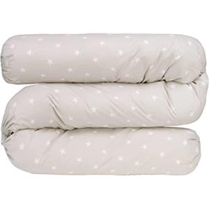 baby idea Cuscino Allattamento Multiuso Cilindrico Nido per Il Letto Sfoderabile Made in Italy (Stella Grigio)
