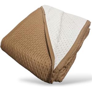 GX GARGIX Trapuntino Copriletto Trapuntato Primaverile Bicolore Double Face Leggero (Tem-3, MATRIMONIALE)