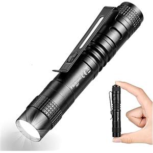 flintronic Torcia LED Portatile 3W-100 Lumen Mini LED - Luce Emergenza o Lavoro Tascabile in Alluminio, Impermeabile Torcia a Penna flashlight per Escursione di Campeggio