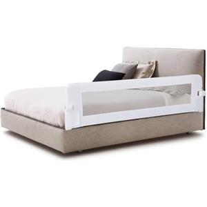 RELAX4LIFE Sponda Letto per Bambini 105/120/150cm, Barriera di Sicurezza, Traspirante e Pieghevole, Sbarra Letto per Letti Singoli e Matrimoniali (152x34x42cm, Bianco)