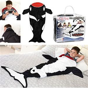 Snug Rug Killer Whale Tail - Coperta in pile di visone super morbida, alta fino a 1,5 m, in poliestere, 61 x 5 x 142 cm