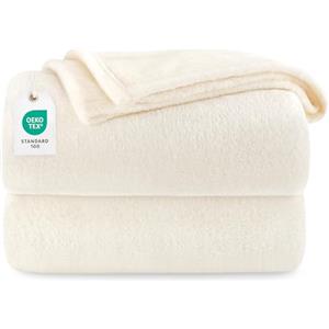 berssen Coperta Plaid - 200 x 230 CM - Bianco Avorio Winter Blanket - Coperta Divano, Morbida, Accogliente, Nessun Odore, Lavabile in Lavatrice, Adatto per l'Autunno e l'Inverno, Antistatico