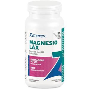 Zymerex MAGNESIO-LAX | Magnesio Lassativo | Contro Costipazione e Stitichezza | Migliora la Regolarità intestinale | Alto contenuto di fibre | Senza glutine e lattosio