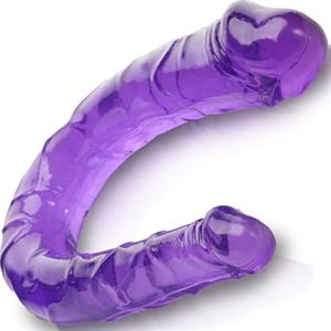 Future of your pleasure Sensual FOPS Dildo Doppio Blu 29cm ⌀1-3cm Doppia Testa Elastico Impermeabile Dildo Anale Sex Toys Donna Pene Sextoys Donna Dildò Facile Pulizia Per Piacere Intenso Versatilità D28