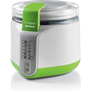 Ariete B-Cheese 615, Formaggiera e Yogurtiera con 6 Programmi Preimpostati, Panello Soft Touch, Cestello Antiaderente da 500ml, Temperatura Max 90°C, Ricettario Incluso, 500W, Bianco/Verde