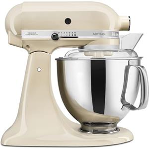 Kitchenaid Planetaria - Artisan - Robot da Cucina con testa inclinabile e 7 accessori - 4.8 L - Impastatrice - Color Crema