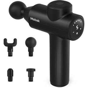 Mebak 7 Massaggiatore Pistola Tessuti Profondi Pistola per Fasce a 5 Velocità Massaggiatore Elettrico Portatile Silenzioso Rilassa i Muscoli e Allevia il Dolore alla Schiena e alle Cosce