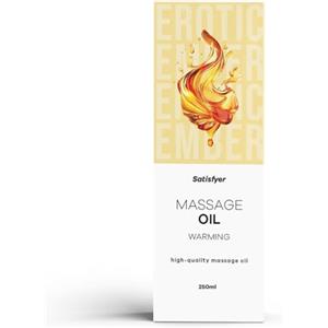 Satisfyer Olio riscaldante 250 ml | Adatto uso Intimo | Olio Massaggio rilassanti e sensuali | Delicato per la Pelle & nutriente | Facile da spalmare | Ideale per Coppie e Momenti di Benessere