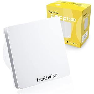 FanGoFast Aspiratore da Bagno 150mm, Estrattore Aria Universale con Valvola Antiritorno per Bagno Cucina Ufficio Serra Garage, Ventola Aspirazione Vortice Basso Consumo