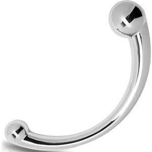 Future of your pleasure Sensual Doppio dildo anal plug in metallo 20 cm Dildo prostata doppio per uomini e donne anale in acciaio sex toy dildo anale in metallo color argento Peso 510 g FOPS A110L