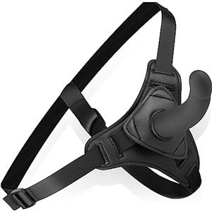 Future of your pleasure Sensual Strap-on con dildo 15cm ⌀2,9cm per donne Dildo realistico in colore nero Grande strap-on con funzione perfetto come per giochi di coppia silicone FOPS D18-4