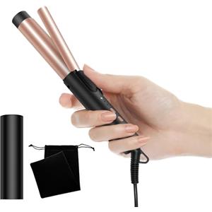 UKLISS 25mm Mini Ferro Arricciacapelli Per Capelli Corti Con Temperatura Regolabile, Ideale Per I Viaggi