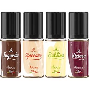 VITATIV NEBULA | ANIMA - Kit 4 Aromi Alimentari 4x10mil | Sublime, Crema al limone - Sfacciato, Melone - Ingordo, Biscotto e Cocco - Vizioso, Classico secco | Alta Qualità