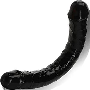 Future of your pleasure Sensual Doppio Dildo Nero 30cm - XXL Morbido in TPE, Realistico e Flessibile, Per Coppie e Uso Singolo, Dildo Anale e Vaginale, FOPS D15-5