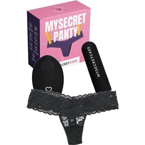 MySecretCase Mutandine Vibranti con Telecomando - Vibratoreper Donna Professionale, Sextoys Coppia, Vibratore Clitoride Femminile, Stimolatore Vibrante Donne Piccolo, Mutande Sexy a distanza (S/M)