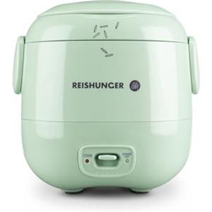 REISHUNGER Mini cuociriso, verde salvia | 0,3 l - 1 - 2 porzioni | rivestimento in ceramica di alta qualità - vaso di alta qualità | Dimensioni maneggevoli per piccole famiglie e in viaggio