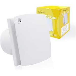 FanGoFast Aspiratore da Bagno 100mm, Ventola di Aspirazione con Timer Regolabile e Sensore di Umidità, Design a Bassa Rumorosità per Montaggio su Pareti Soffitti e Finestre