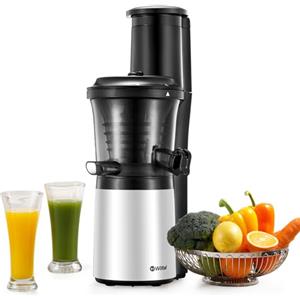 Wiltal | Slow Juicer | Estrattore di succo per verdure e frutta | Con apertura da 76 mm | Estrattore elettrico per frutta | Motore silenzioso | Facile da pulire | JC-280 | 150 Watt | Senza BPA |