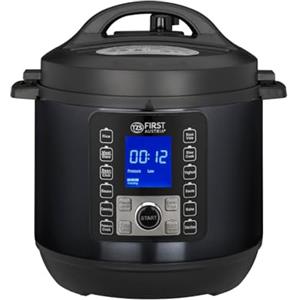 TZS First Austria - Pentola a pressione elettrica 6L con 12 programmi automatici - Multicooker 1000W per riso, cottura a vapore, slow cooking e pressione