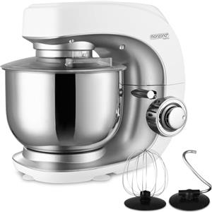 MONZANA® Planetaria Impastatrice Elettrica 1000 W Acciaio Inox 4,5L 7 Velocità Accessori Paraspruzzi Ciotola Frusta Gancio Elettrodomestici Cucina