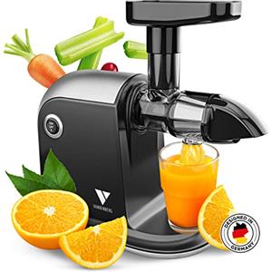 Vandenberg [L'ORIGINALE] - Slow Juicer - Spremiagrumi per frutta e verdura - [150 W] Spremiagrumi amico delle vitamine con funzione di inversione Include una spazzola per la pulizia - Senza BPA