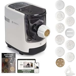 CLASSE ITALY PASTAIO Macchina per la Pasta con 12 trafile di cui 1 in Bronzo. 5 ANNI GARANZIA ITALIA, Pasta Maker, con bilancia, 800g di pasta per ciclo,16 tipi diversi di pasta.