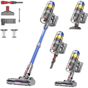 Sulean Aspirapolvere senza Fili 48Kpa 580W 70 Minuti, Scopa Elettrica senza Filo Potente con Smart Display, Anti Groviglio, 1.6L Capacità Vacuum Cleaner per Peli Animali Pavimenti Tappeti, X8