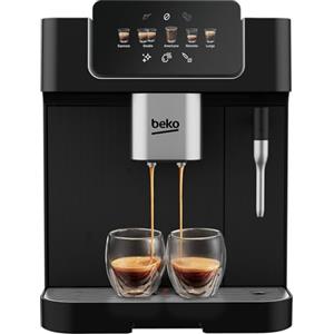 Beko - CEG7302B - Macchina Caffè Automatica con Cappuccinatore, Digitale, Preinfusione automatica, Pressione 19 bar - Nera, 27,5 x 40,5 x h34 cm